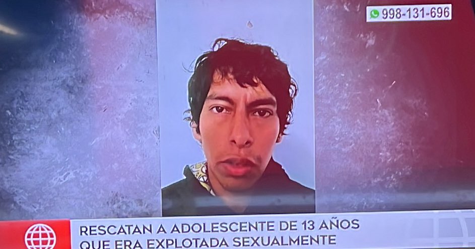 VeroLinaresC's tweet photo. Leon Briceño de 25 años tenía secuestrada a una menor de 13 años. La violaba, grababa y vendía el material. Y en Piura un sujeto de 45 años fue detenido por violar a sus sobrinas, grabar el acto y venderlo a plataforma de pronografía infantil. Policía de Estados Unidos hizo el seguimiento.