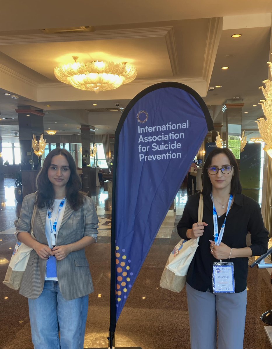 Kemi kënaqësine të ndajmë me ju që këtë vit Yllza Nikqi dhe Era Isufi  nga Qendra për Informim dhe Përmirësim Social, po marrin pjesë në Kongresin e 32-të Botëror të Asocacionit Ndërkombëtar për Parandalim të Vetëvrasjeve (IASP) në Piran, Slloveni.

#IASPPIRAN2023