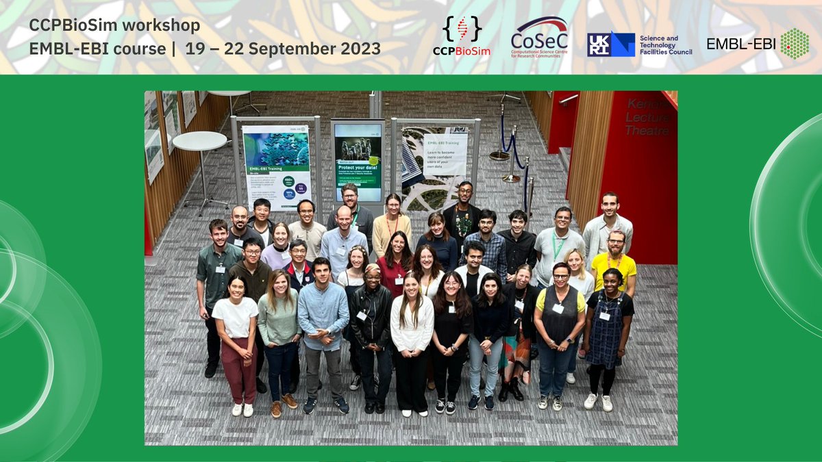 EMBL-EBI Training (@ebitraining) on Twitter photo We've loved hosting <a href="/ccpbiosim/">CCPBioSim</a> this week's workshop on #structuralbioinformatics resources and tools for #moleculardynamics simulations.
Run in association with <a href="/CoSeC_community/">CoSeC</a> and <a href="/STFC_Matters/">Science and Technology Facilities Council</a>.
Discover on-demand structural biology training: ebi.ac.uk/training/on-de⦠We've loved hosting <a href="/ccpbiosim/">CCPBioSim</a> this week's workshop on #structuralbioinformatics resources and tools for #moleculardynamics simulations.
Run in association with <a href="/CoSeC_community/">CoSeC</a> and <a href="/STFC_Matters/">Science and Technology Facilities Council</a>.
Discover on-demand structural biology training: ebi.ac.uk/training/on-deā¦