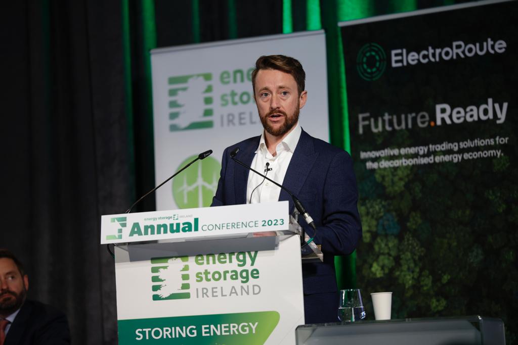 Daniel Barnes, Head of Development - Ireland at @sserenewables sharing why battery storage matters, along with the investment drivers #esiconf23