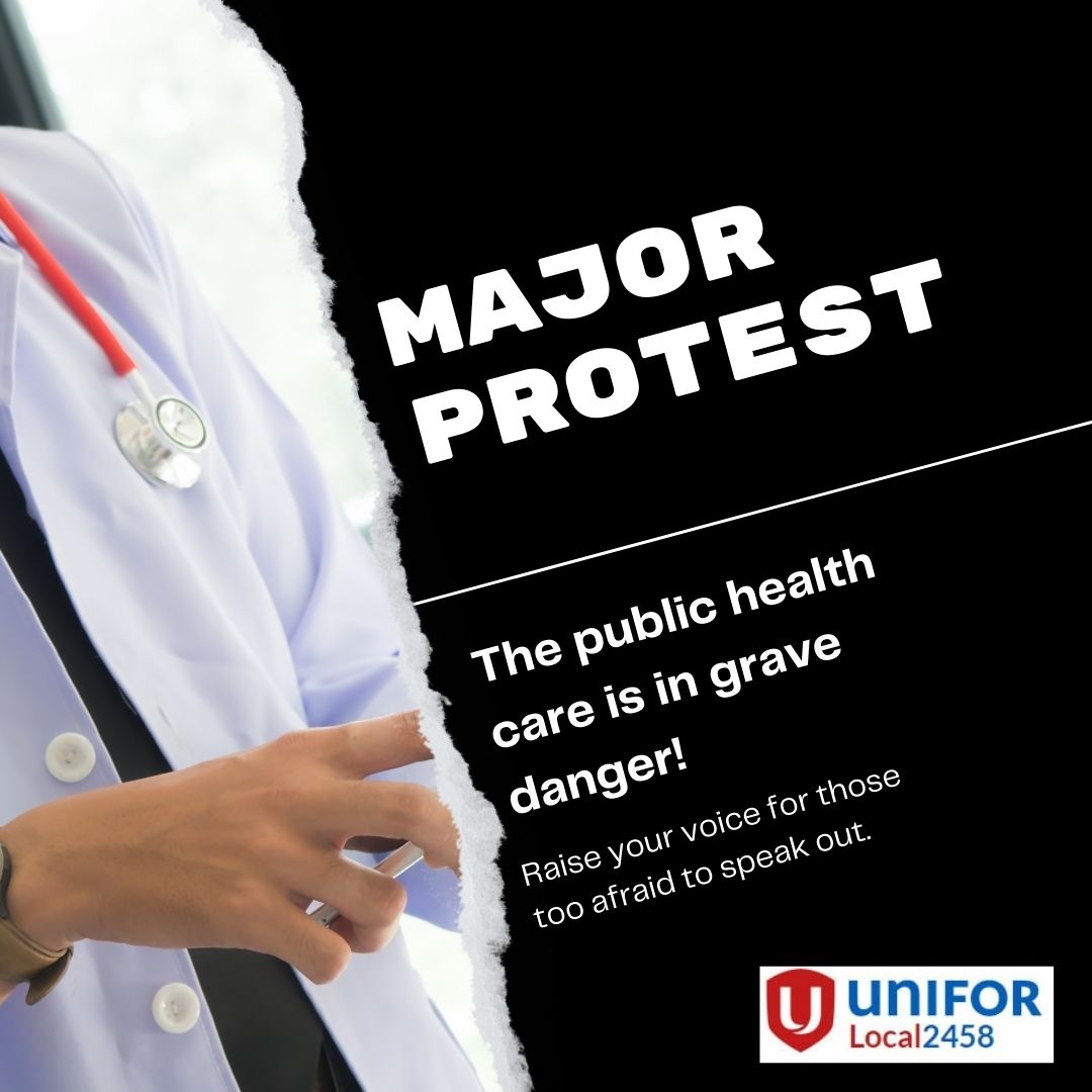 🏥✊ Join us in the fight for public healthcare! 🏥✊

📅 Date: Monday, Sept 25
⏰ Time: 12 pm Noon
📍 Location: Queen's Park Main Legislative Building

The Ford govt is privatizing our healthcare, underspending by $1.7 billion, and more. Stand with us to protect public health...