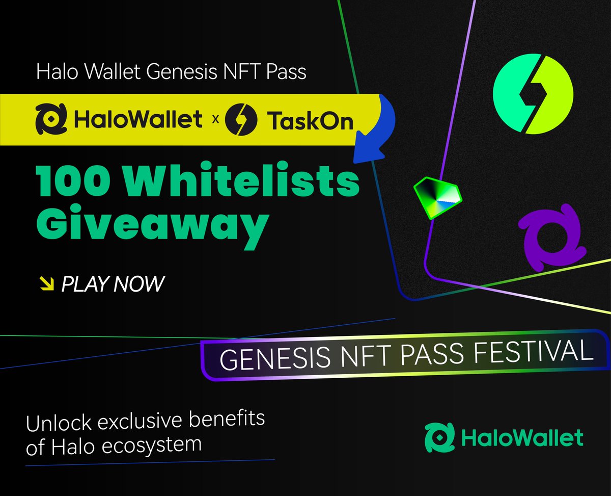 HaloDotSocial's tweet photo. 🥳The #HaloNFTFestival is underway! Participate in the campaign by #HaloWallet &amp; #TaskOn to secure your whitelist spot for the Genesis #NFT Pass!

🎁100 WL
📅Sept 21 - Sept 27

To win:
✅Follow @HaloDotSocial &amp; @taskonxyz
✅RT + Tag 3
✅Complete tasks: https://t.co/4Z1nkJhpRb https://t.co/xMqlTy34yB