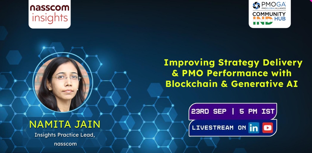 nasscom insights (@nasscomr) on Twitter photo Join <a href="/nvbjain/">Namita Jain</a> for an insightful panel discussion on ‘Improving Strategy Delivery and PMO Performance with #blockchain and #GenerativeAI' hosted by <a href="/pmogaindiahub/">PMOGA India Hub</a>
🗓️: 23rd Sept, 2023
🕔: 5 PM (IST)
Watch it live 📺
#LinkedIn: tinyurl.com/3scjw9uy
#YouTube: Join <a href="/nvbjain/">Namita Jain</a> for an insightful panel discussion on ‘Improving Strategy Delivery and PMO Performance with #blockchain and #GenerativeAI' hosted by <a href="/pmogaindiahub/">PMOGA India Hub</a>
🗓️: 23rd Sept, 2023
🕔: 5 PM (IST)
Watch it live 📺
#LinkedIn: tinyurl.com/3scjw9uy
#YouTube: