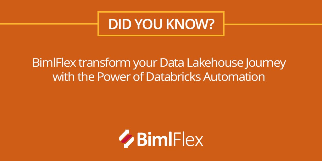 Did you know #BimlFlex can revolutionize your Data #Lakehouse journey with #Databricks Automation? #biml