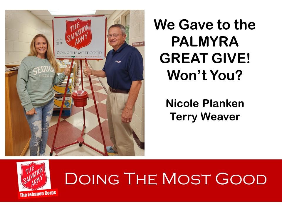 Palmyra Great Give Starts Midnight 9/21. We gave-- Won't You?  palmyra.give
Thank you @thecaffeinationstation for sponsoring.