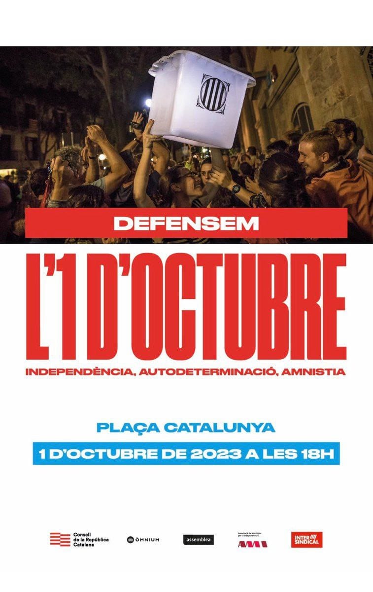 CLxR_Vilamajor's tweet photo. Acte unitari per a l’aniversari de l’1-O: ‘Defensem l’1 d’octubre: indepen­dència, autodeterminació, amnistia’ https://t.co/1rsSorOtRZ