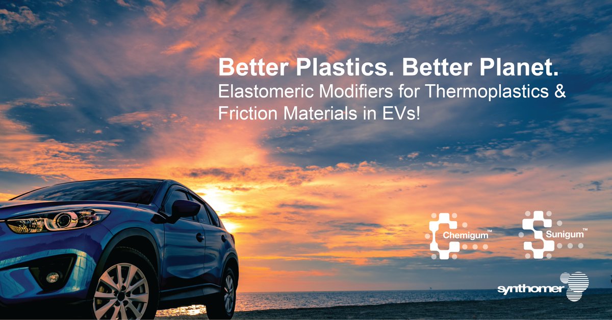Synthomer_Group's tweet image. Chemigum™ and Sunigum™ are widely used in components of EVs with superior properties; light weight; resistant to oil, chemicals and UV, with enhanced flexibility and a matte finish. Reach out to us for your EV needs at 'emod@synthomer.com'.
#EMOD #EV #TheSynthomerWay