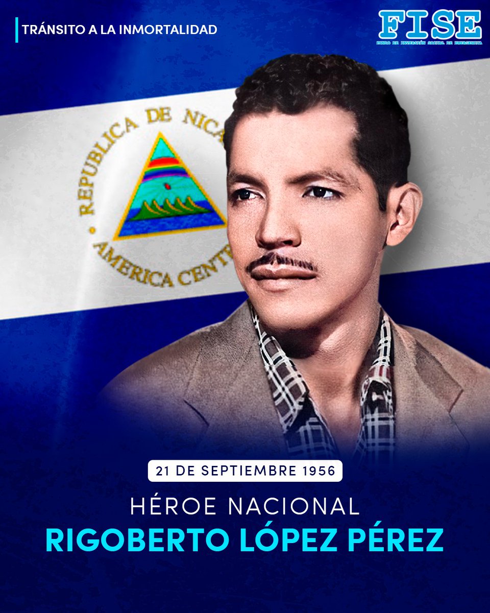 A 67 años del tránsito a la inmortalidad del precursor del "Inicio del fin" de la dictadura somocista, honor y gloria a nuestro héroe nacional Rigoberto López Pérez. 🇳🇮🇳🇮

#PatriaBenditaYLibre #Nicaragua