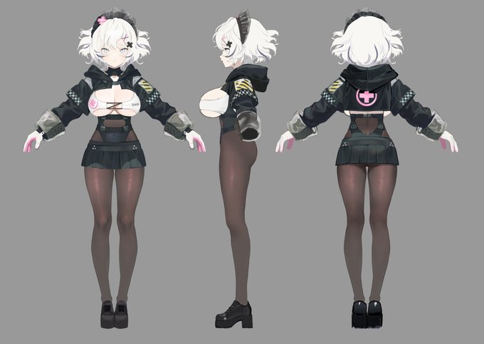 キャラクターデザイン✔
モデリング(未完成)そのまま放置✔ 