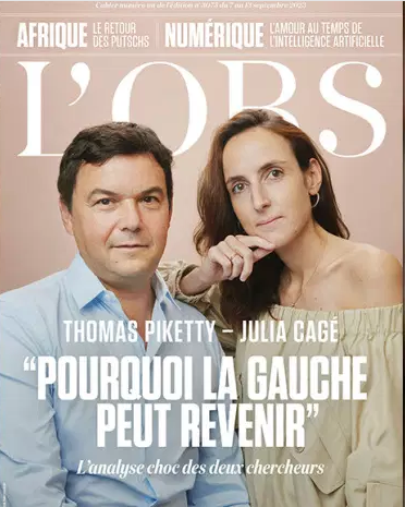 DiogenedArc's tweet photo. 1/2. J'ai lu @lobs durant au moins 35 ou 40 ans... Je suis affligé par cette Une à la gloire d'un couple d'économistes à deux balles ! Avant-hier, chiffres et études à l'appui, l'@InseeFr a démontré que Piketty se trompait sur toute la ligne ! https://t.co/s3o5MPwiit