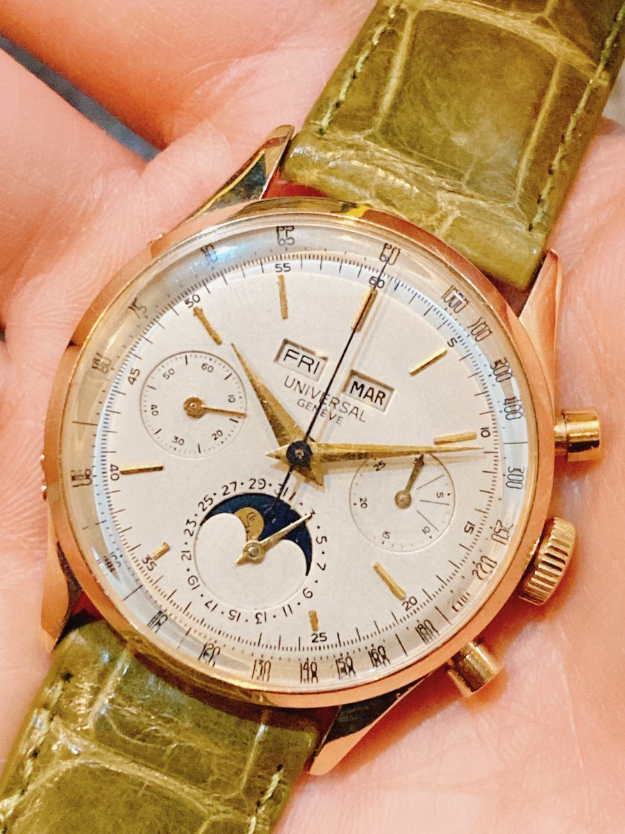 WatchTender's tweet photo. #腕時計 #時計 #クロノグラフ #リストショット #ヴィンテージ時計 #ヴィンテージウォッチ #ヴィンテージクロノグラフ #ユニバーサルジュネーブ #UNIVERSALGENEVE #watches #vintagewatch #watchpics #watchblog https://t.co/pBE1JMKO6u