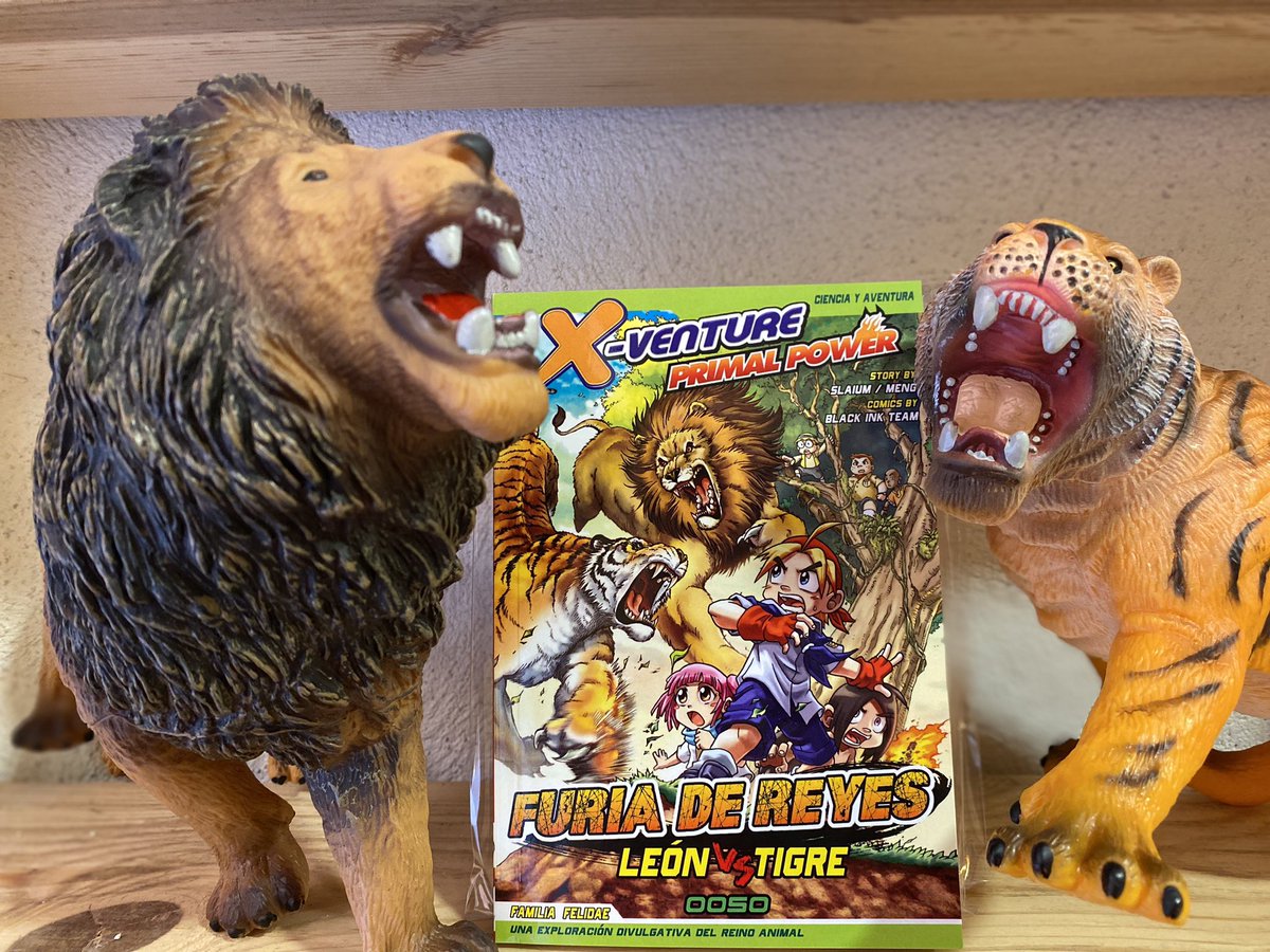 oosocomic's tweet photo. 🟢#XVENTURE #PrimalPower 🐯🦁 🟢
🤔¿Quién es el Rey? ¿El León o el tigre?
Fascinante exploración del reino animal
🦁🐯 en castellano: https://t.co/drh8XesD4s…
🦁🐯 en #català: https://t.co/drh8XesD4s…
🦁🐯 en #euskera:https://t.co/drh8XesD4s… https://t.co/EwjCiHSLLw