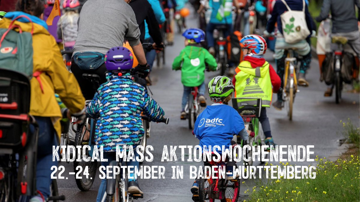 Auch in Baden-Württemberg gibt es am Wochenende in vielen großen und kleinen Städten Kidical Mass-Ausfahrten.
Die Liste aller teilnehmenden Städte im Ländle findet ihr im Link.
bw.adfc.de/neuigkeit/bund…
#KidicalMass #StrassenFürAlle #StreetsForKids