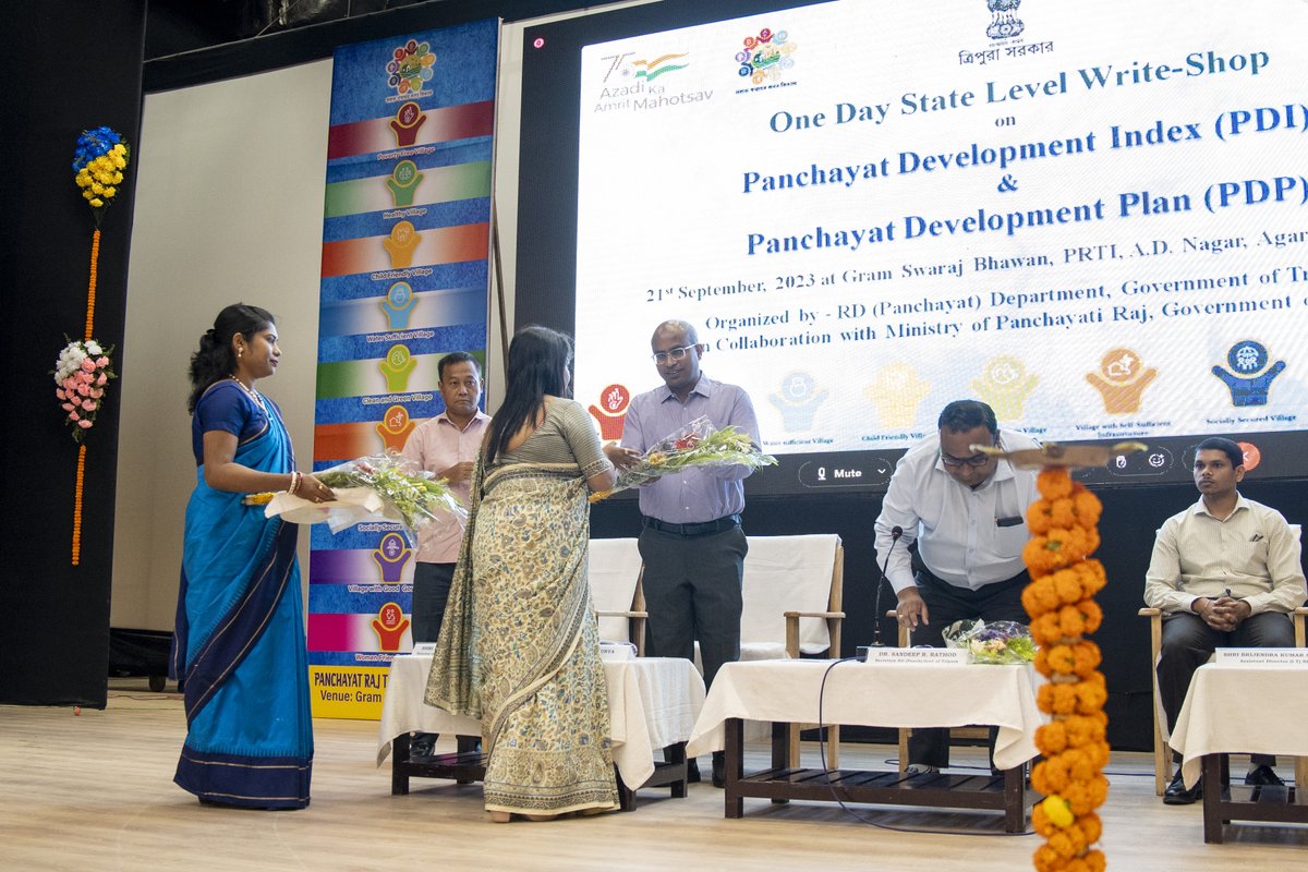TripuraPanch's tweet image. One Day State Level Write-Shop on Panchayat Development Index and Panchayat Development Plan organized by RD (Panchayat) Department in collaboration with Ministry of Panchayati Raj, Government of India.