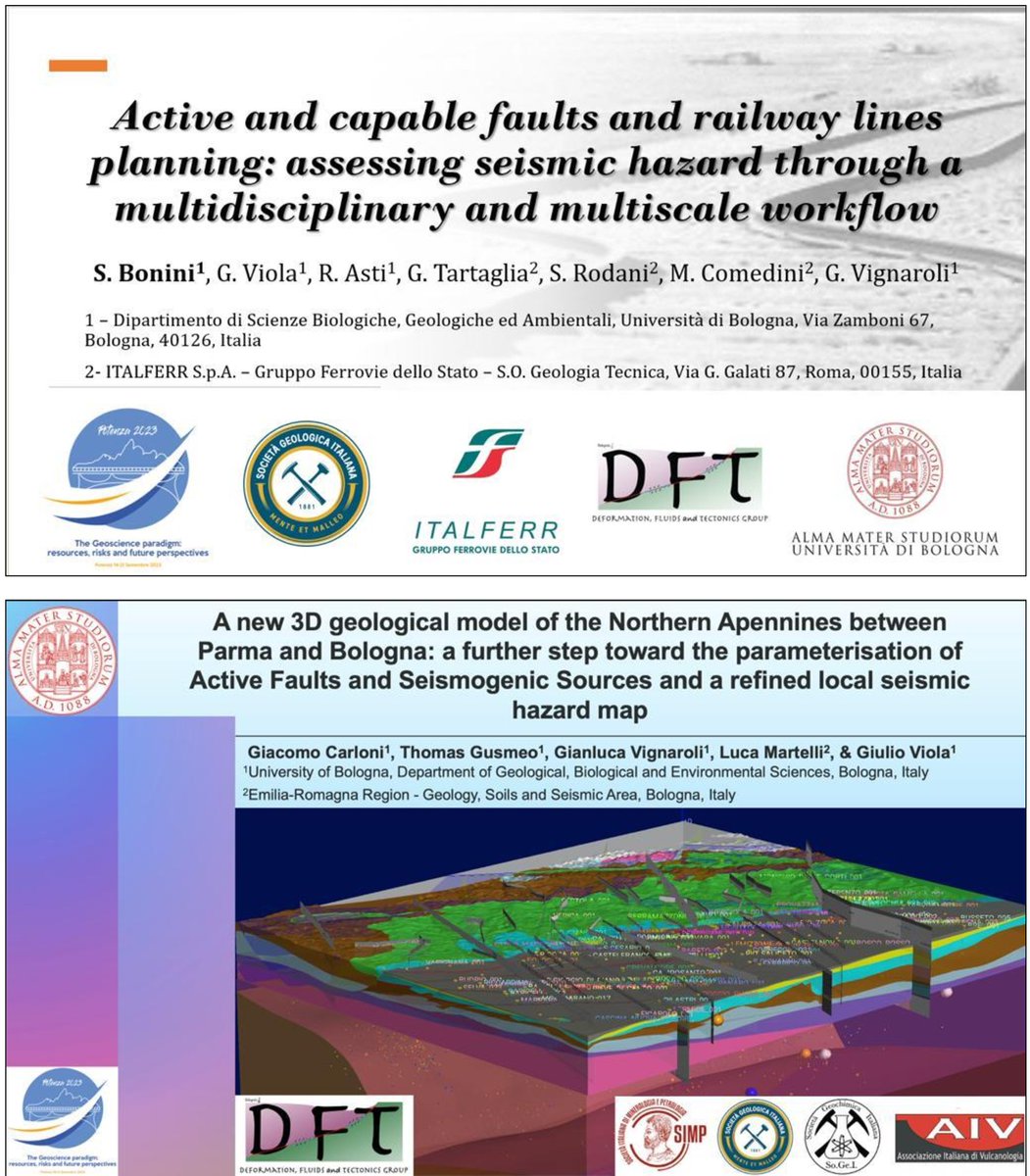 Deformation, Fluids, Tectonics Group #UniBO (@dft_unibologna) on Twitter photo ‼️The DFT at the SGI Congress in Potenza presenting on active and seismogenic faulting, wedge-top tectonics, HP-shear zones and fault mechanics
Thanks to R. Asti, <a href="/GiacomoCarloni7/">Giacomo Carloni</a>, @francescogiuntoli, @SelinaBonini, <a href="/FStendardi/">Francesca Stendardi</a>, T. Gusmeo, G.Viola <a href="/transtension/">giulio viola</a>, <a href="/GianlucaVignar1/">Gianluca Vignaroli</a> ‼️The DFT at the SGI Congress in Potenza presenting on active and seismogenic faulting, wedge-top tectonics, HP-shear zones and fault mechanics
Thanks to R. Asti, <a href="/GiacomoCarloni7/">Giacomo Carloni</a>, @francescogiuntoli, @SelinaBonini, <a href="/FStendardi/">Francesca Stendardi</a>, T. Gusmeo, G.Viola <a href="/transtension/">giulio viola</a>, <a href="/GianlucaVignar1/">Gianluca Vignaroli</a>
