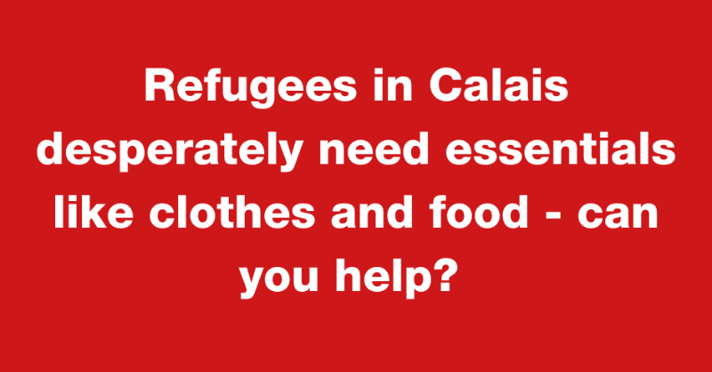 Care4Calais's tweet photo. URGENT: Stocks of clothes in our warehouse are running dangerously low.  

Will you buy a clothing bundle for a refugee in Calais who has had to leave everything behind?