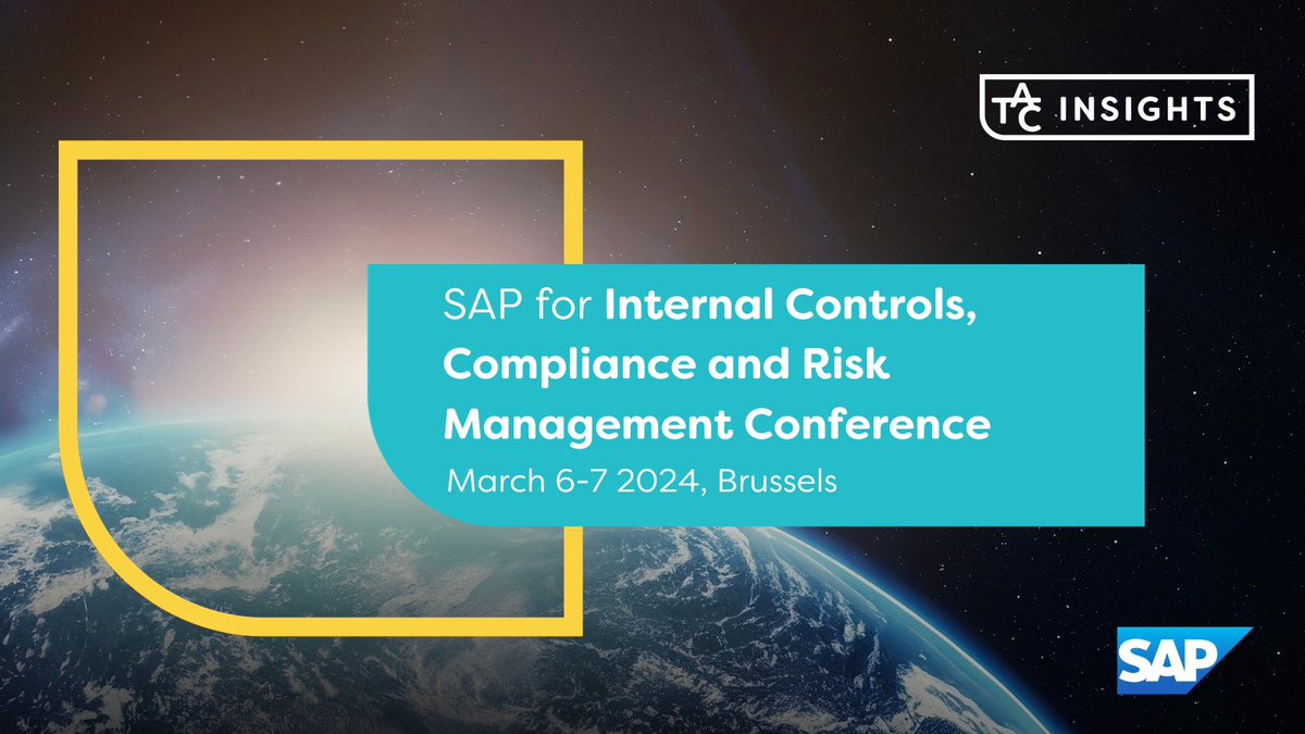 From Amsterdam to Brussels 🛫 …The 2024 edition of SAP for Internal Controls, Compliance &amp; Risk Management is back (6-7 March) with new customer case studies and a brand new format bit.ly/3RnQgkw#sapcon… #GRC #SAPGRC #cybersecurity #SAPcybersecurity