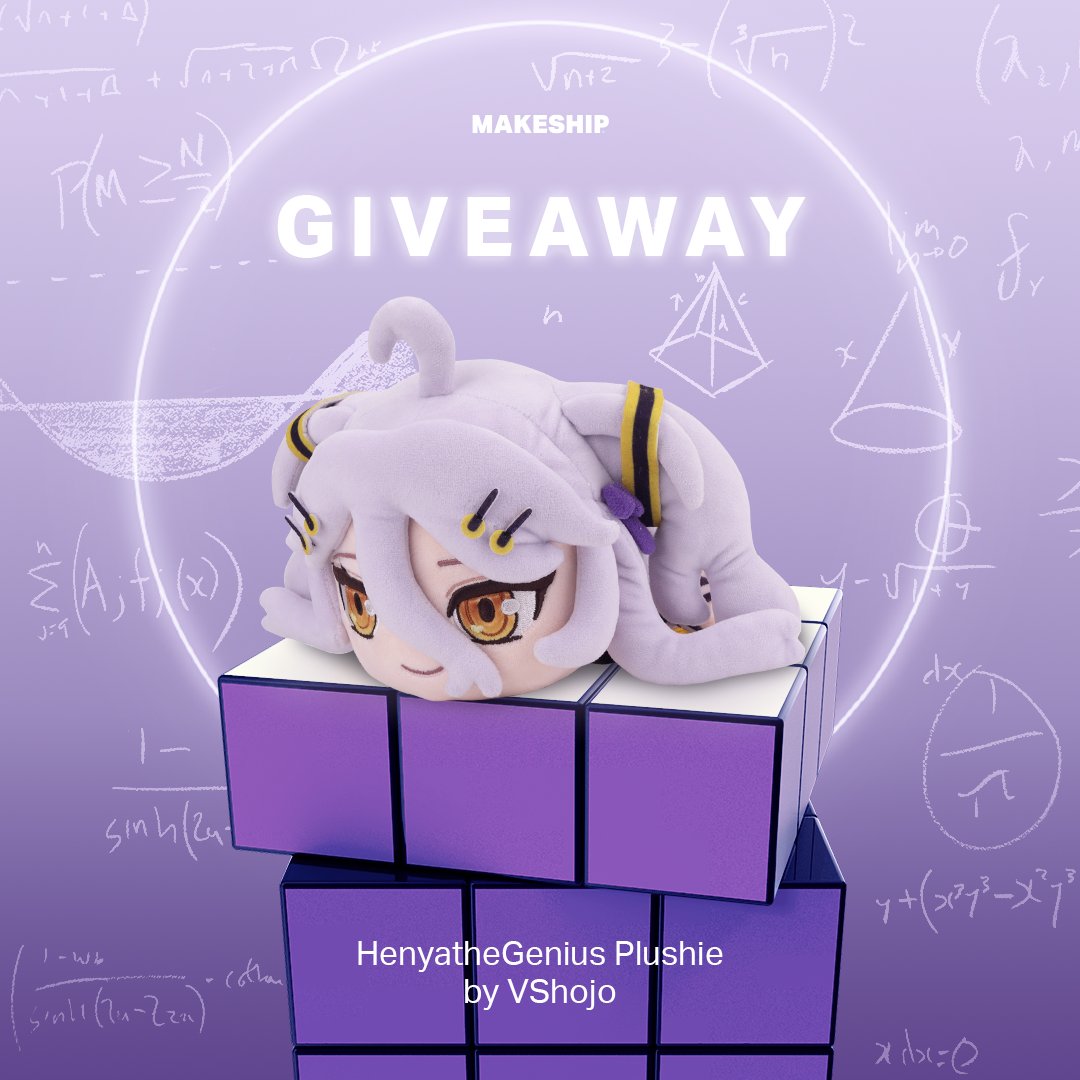 henyathegenius's tweet image. 📢Henya's PLUSHIE GIVEAWAY
This cute plushie could be yours dayo!

To Enter:
📛Follow ( @henyathegenius / @makeship / @VShojo )
📛Retweet(Repost) this post.

🚨Sep. 24 4PM PDT / 7PM EDT🚨

✨Henya's Plushie
makeship.com/products/henya…