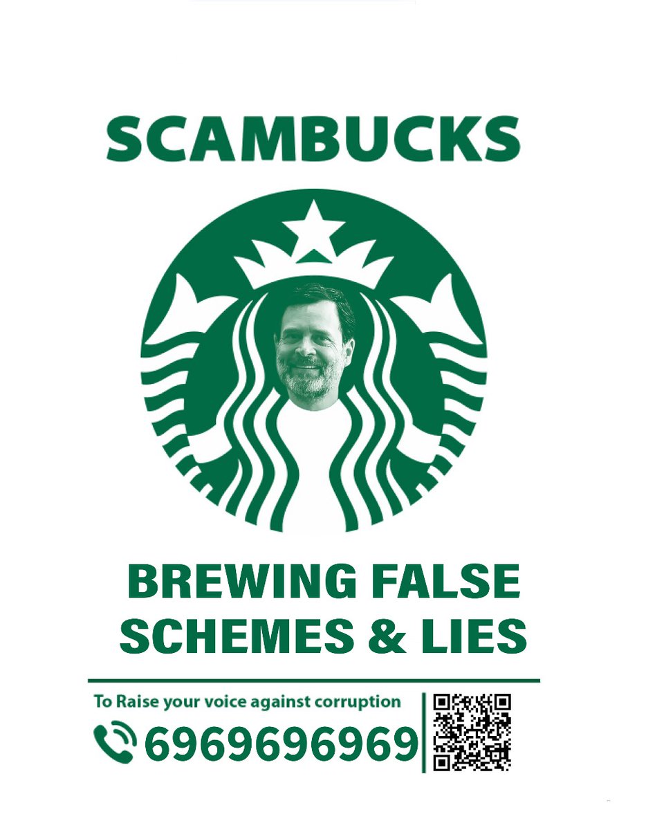 BRSTechCell's tweet photo. Scambucks - They brew false schems and lies. Scan QR code for special video

#SayNoToScamgress https://t.co/m22Y47CirP