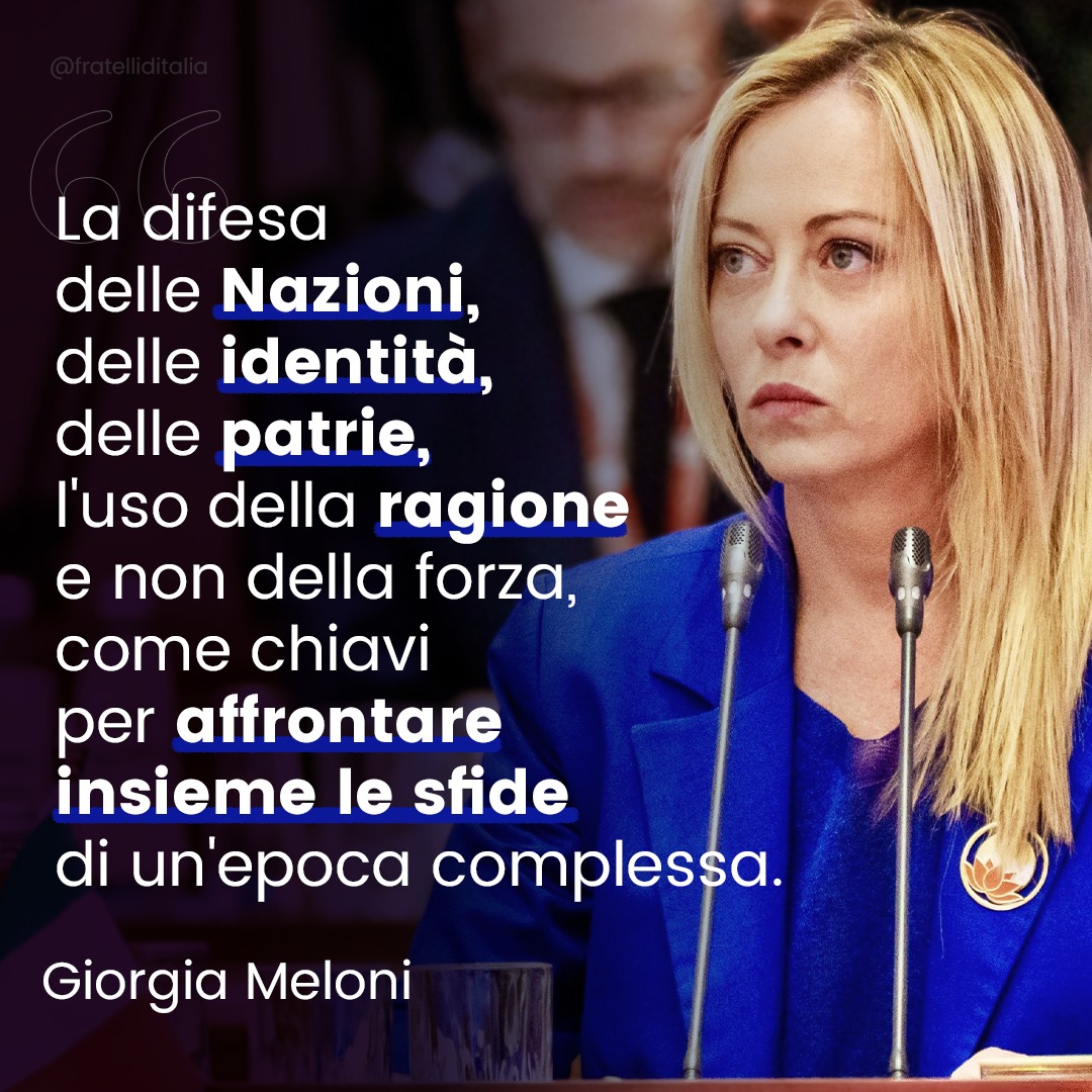 🔵 Ci attende un'epoca complessa, ma noi ci faremo trovare pronti, sempre a difesa delle Patrie, delle identità, del dialogo e del reciproco rispetto.