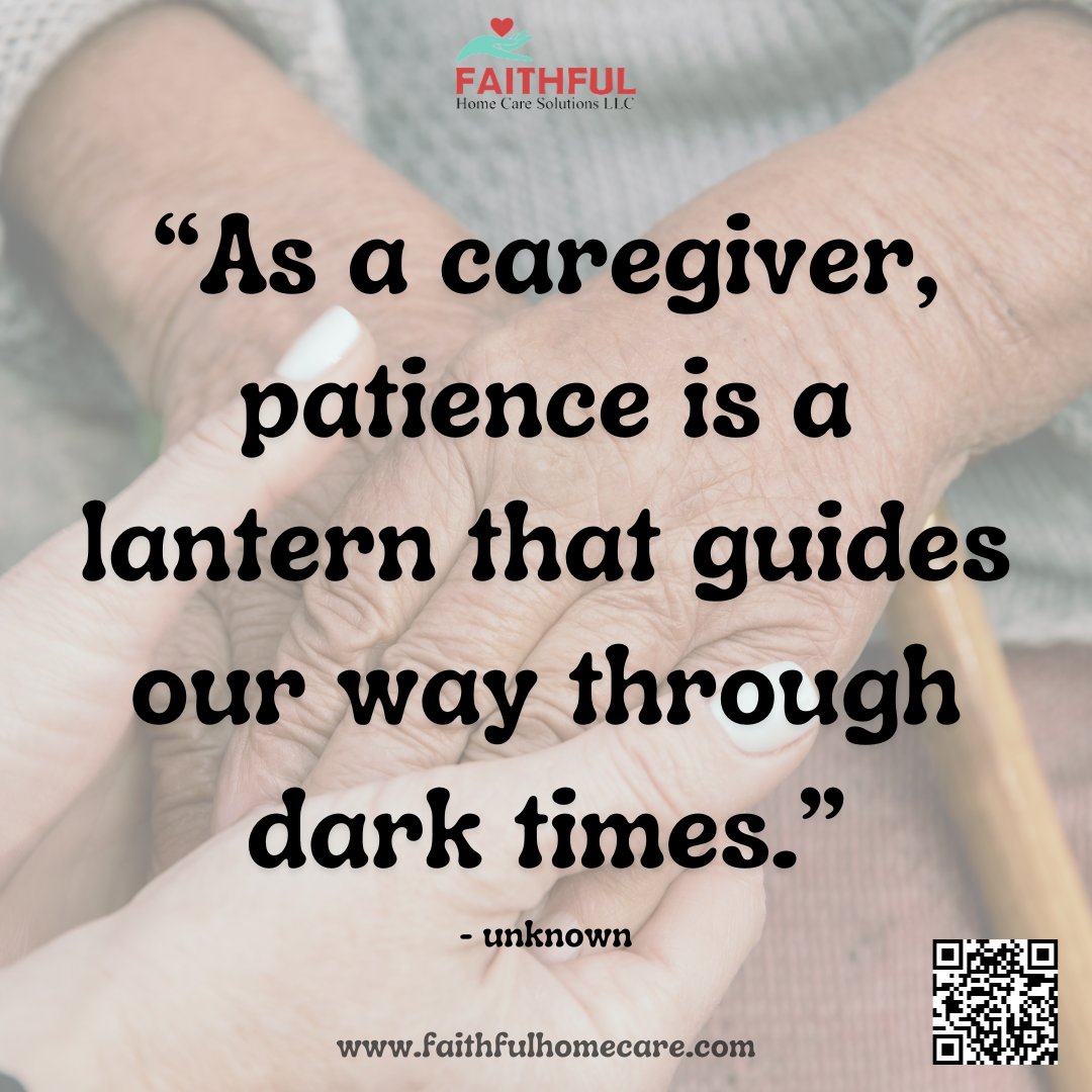 ✨ Patience is the guiding light that leads us through the challenges, guiding us along a path of hope and resilience. 

#CaregiverInspirationalQuotes #PatienceIsKey #CaregiverStrength #Caregiving #Caregivers