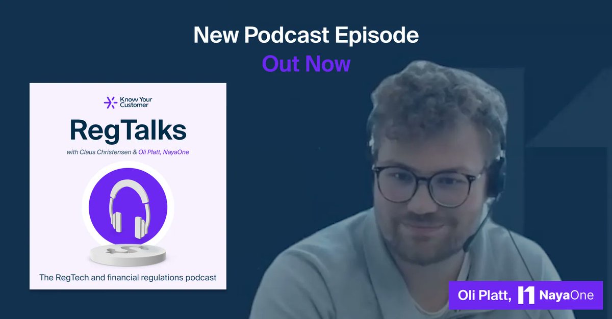 🤖 Has #GenerativeAI made machine-readable regulations a reality?
🚀 In what areas are the most transformative RegTech applications taking place? 
in the new episode of #RegTalks, <a href="/RoamingFounder/">Claus Christensen</a> and <a href="/Naya_One/">NayaOne</a>’s Oli Platt explore these questions, &amp; more: kycl.io/3LUiKir