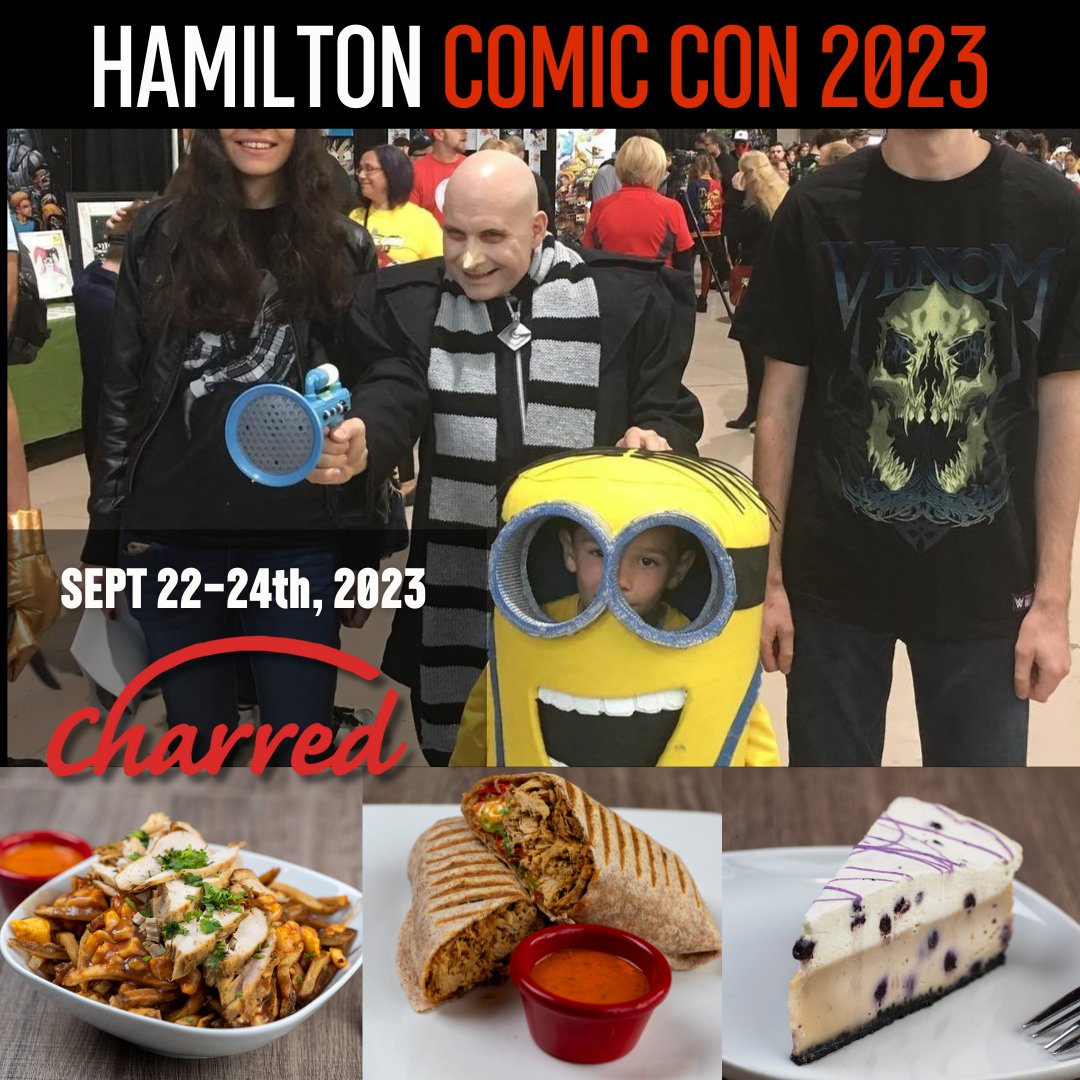 Looking for a great place to grab some food and drinks after a fun-filled day at the Hamilton Comic Con? Look no further than Charred! 

📍244 James St N
📞 (289) 396-0662
💻 bit.ly/3YImsj8

#Charred #HamOnt #charredrotisserie #hamiltoncomiccon #comicconhamilton