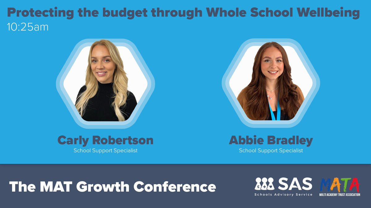 SchoolsAdvisory's tweet image. Today we are attending the @matassociation MAT Growth Conference

Catch @abbiebradleySAS and @CarlyR_SAS at 10.25am to see how you can protect your budget!

Visit us for a FREE nurse health check and show this image for an exclusive discount on any quote 👀

See you there! 👋