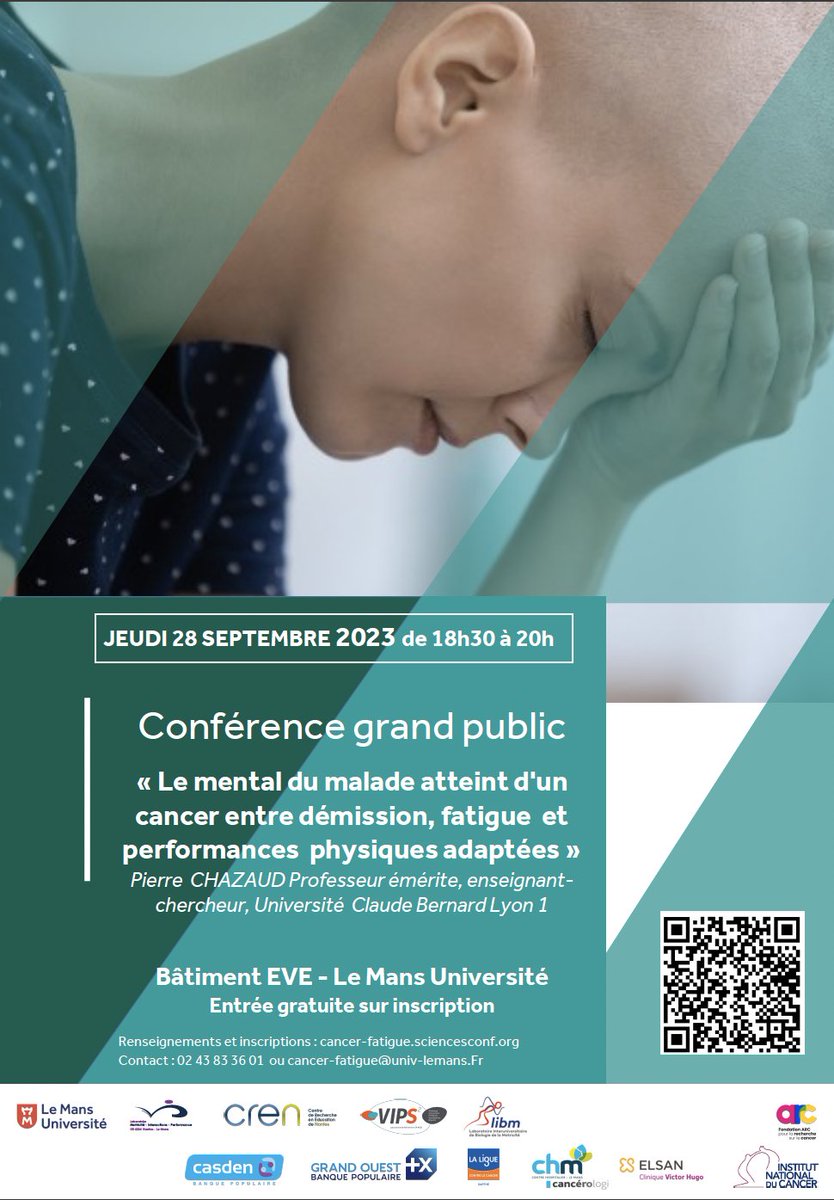 Conférence grand public au Mans ! #cancer #fatigue