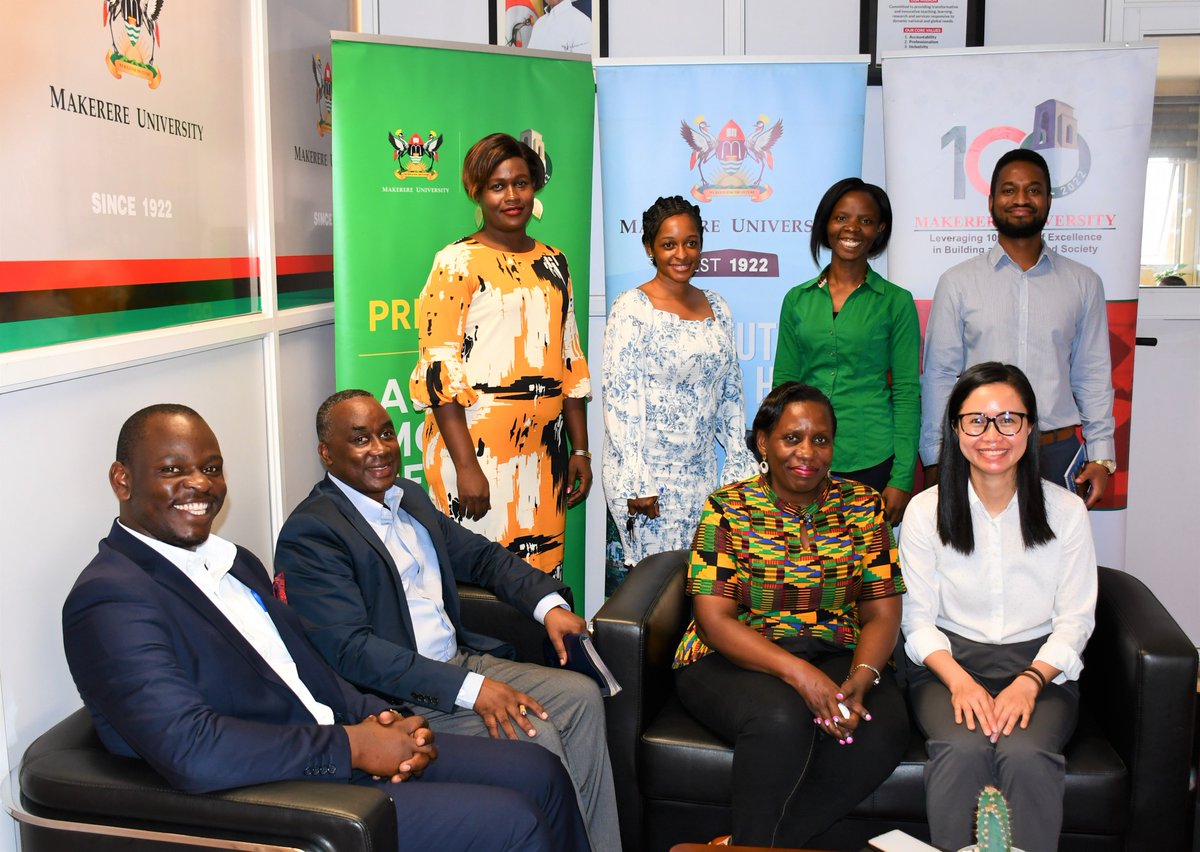 MCFMakerere's tweet photo. Today we were privileged to host colleagues from @Cambridge_Uni Ms. Pamela Chen, Regional Manager for (Latin America &amp; Sub-Sahara Africa) &amp; Mr. Abel Walekhwa @AbelWalekhwa, a PhD student, who are on awareness creation about Scholarship opportunities available at their University. https://t.co/kDsYHlnPiW