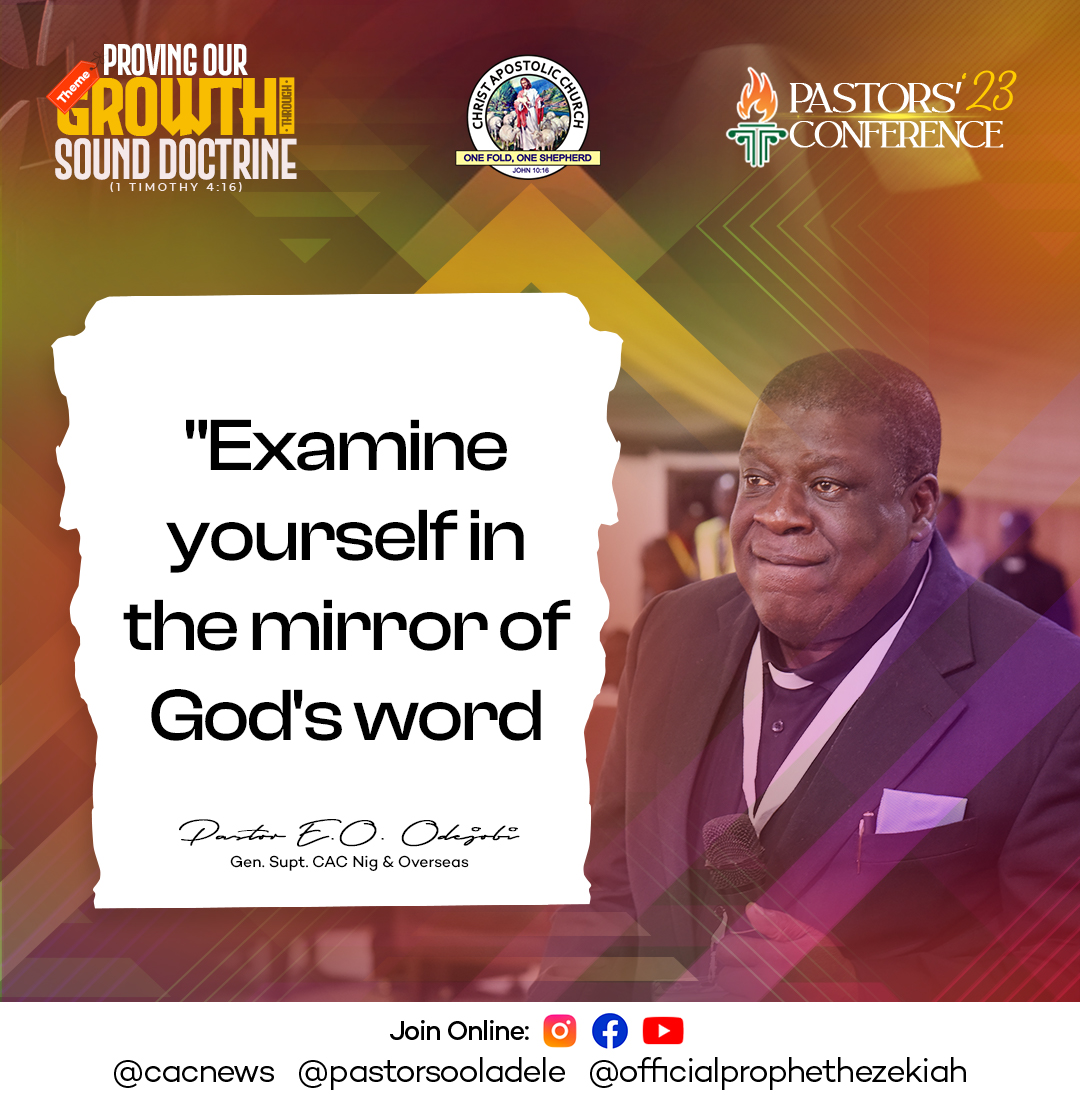 prophethezekiah's tweet image. Examine yourself in the mirror of God's word

Excerpts from the Message of PASTOR E.O. Odejobi (General Superintendent, CAC Nigeria &amp;amp; Overseas)

#cacnigeriaandoverseas
#pastorsconference
#2023
#ikejiarakeji
#officialprophethezekiah
#PHMedia