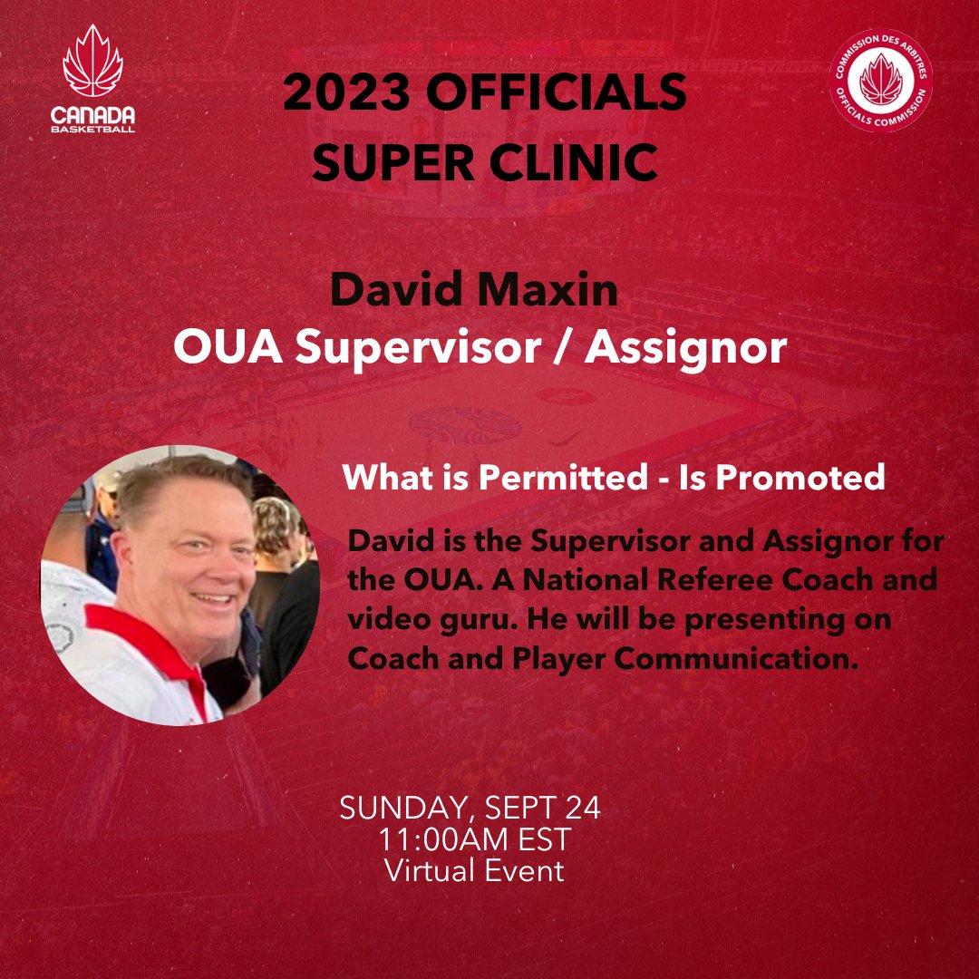 3⃣ more days until the Officials Super Clinic 🎟️Register here: bit.ly/45RgC2C