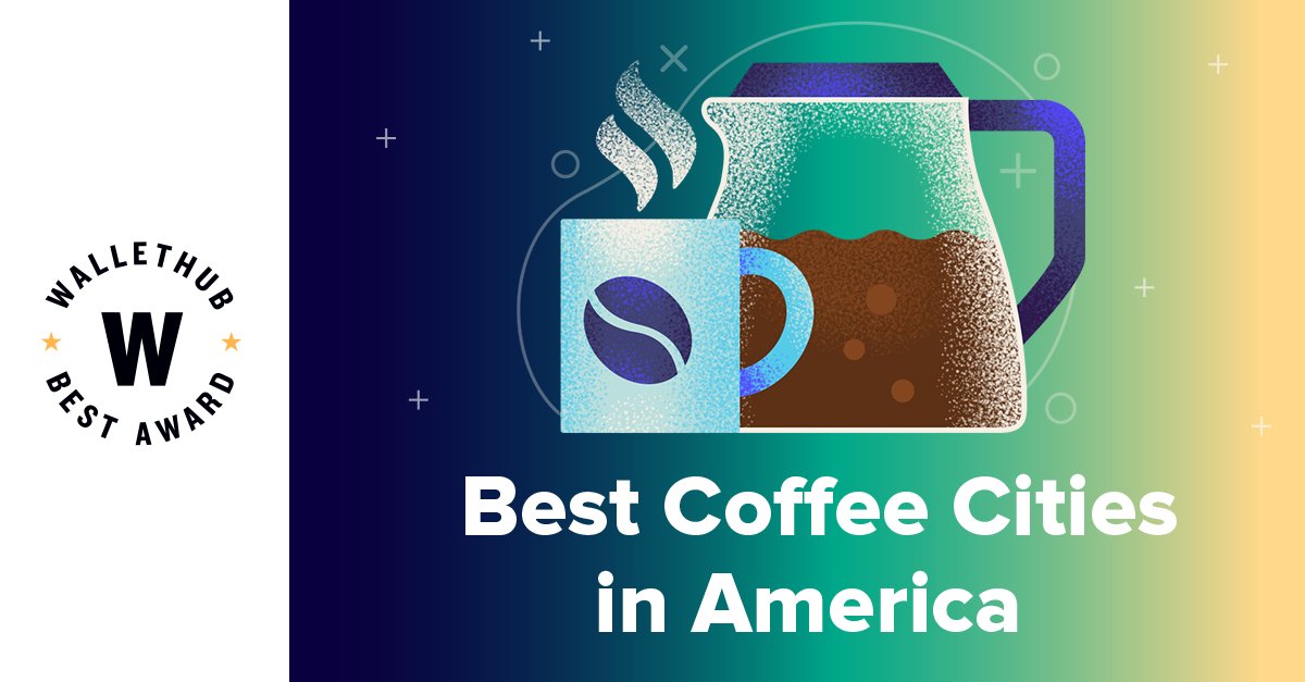 wallethub's tweet photo. Congratulations @sfgov, @PortlandGov, @CityofSeattle, @citybeautiful and @HonoluluGov for being the best cities for coffee lovers! https://t.co/po2rurz5Gn https://t.co/kbgjBfmAY7