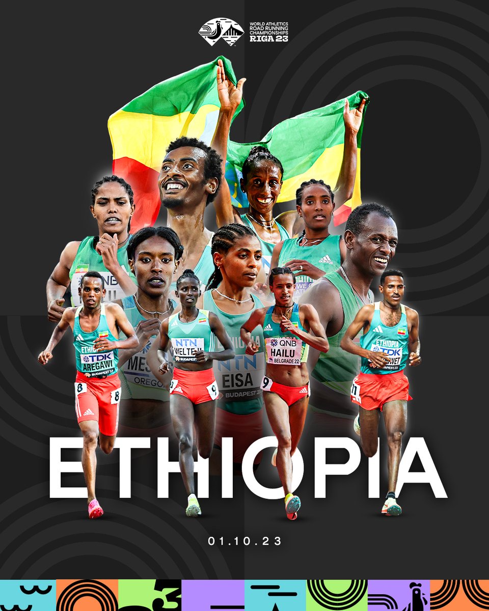 Ethiopia to the world ‼️

Better watch out for this star-studded line-up at <a href="/WARiga23/">WRRC Riga 23</a> 👀

#WorldRunningChamps