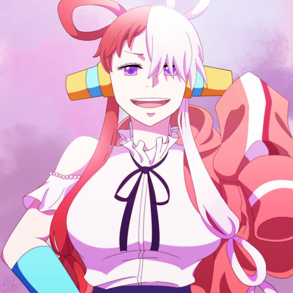 UTA_RedTH's tweet photo. 「私はウタ！シャンクスの娘だ！」

==========================

UTA in Alternative Universe

※Red-Haired Pirate's Diva : Uta※

Info : v https://t.co/OyHCfIfZFD