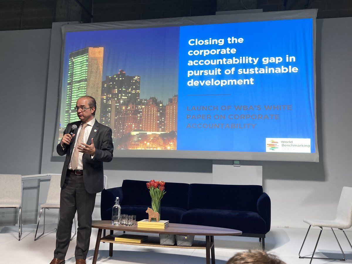 This week's @SDGBenchmarks event at #UNGA shed light on the path to closing the #corporateaccountability gap. 💬@StefanosFotiou reminds us, 'Accountability isn't exclusive to governments. The private sector must step up for people and the planet.' #GlobalGoals