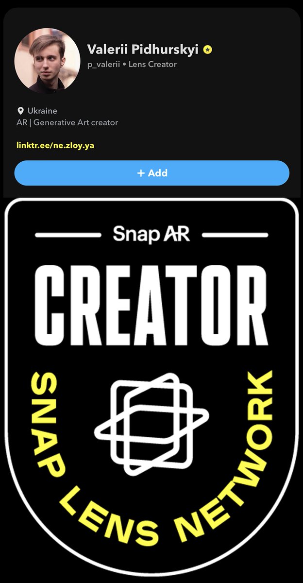 ne_zloy_ya's tweet photo. I'm so happy and proud to share with you that I've been accepted into the Snap Lens Network as a verified Creator by @SnapAR !👻
Don't forget to subscribe🙃: https://t.co/3j32t5OuAt
#AR #snap @OscarFalmer #SLN #snaplensnetwork @joe_darko #snaps #Marketing #snapchat https://t.co/YeLvc6DGmC