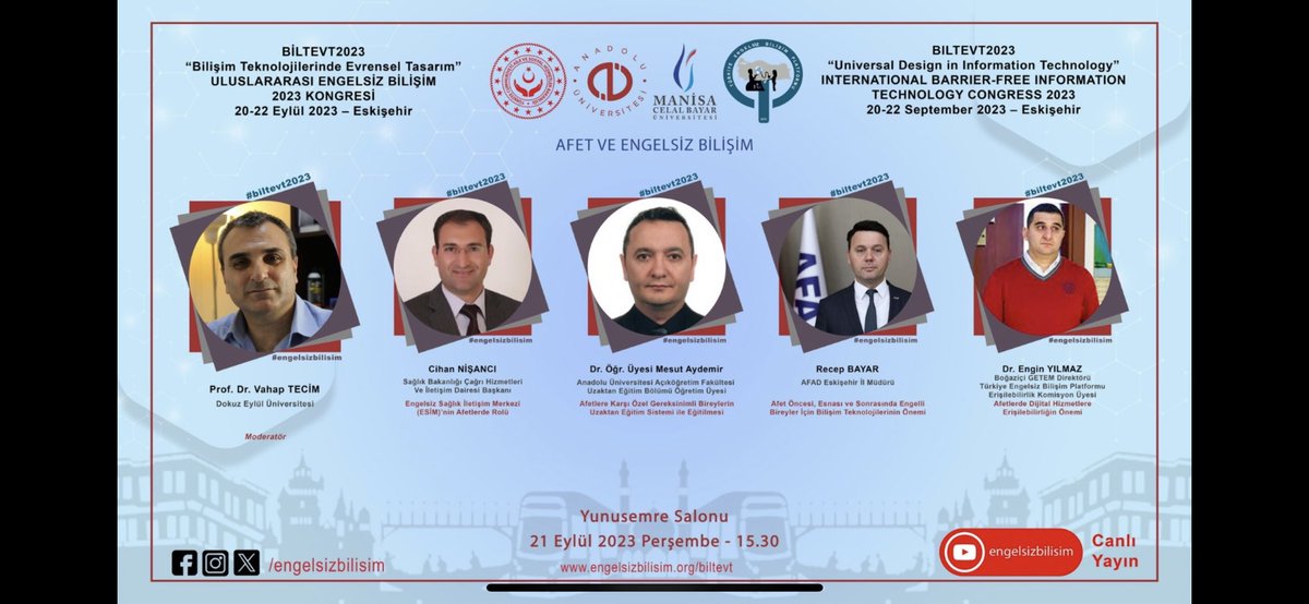Vahap Tecim (@vtecim) on Twitter photo BİLTEVT 2023: Uluslararası Engelsiz Bilişim Kongresi için Eskişehir Anadolu Üniversitesinde <a href="/universitemDEU/">Dokuz Eylül Üniversitesi</a> adına çalışmalarımızı sunmaktan mutluluk duyuyoruz. #universitemDEU BİLTEVT 2023: Uluslararası Engelsiz Bilişim Kongresi için Eskişehir Anadolu Üniversitesinde <a href="/universitemDEU/">Dokuz Eylül Üniversitesi</a> adına çalışmalarımızı sunmaktan mutluluk duyuyoruz. #universitemDEU