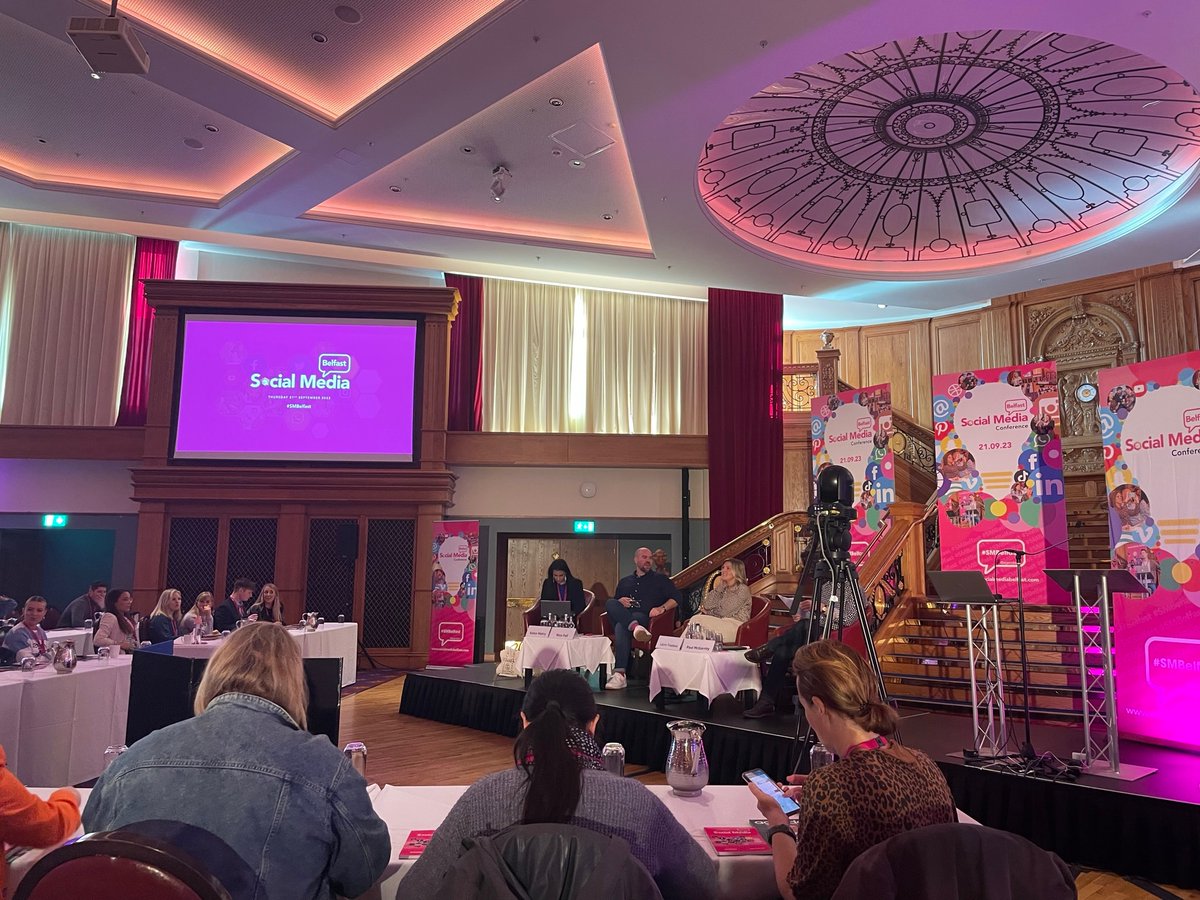 maureenio's tweet photo. Really enjoying #SMBelfast today and have lots of ideas to share with @ClanmilHousing  Comms colleagues! 💡
 @agendani https://t.co/hY9PV4kMHd