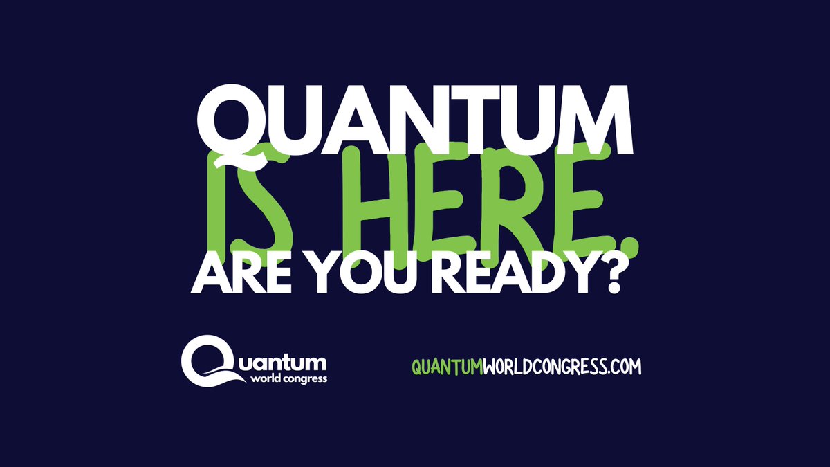 #Quantum isn't just coming. It's here. The question is, are you ready? You won't want to miss #QuantumWorldCongress 2023, September 26-28 in Tysons, VA. Learn more and register: quantumworldcongress.com #QWC2023 #ShapingTomorrow