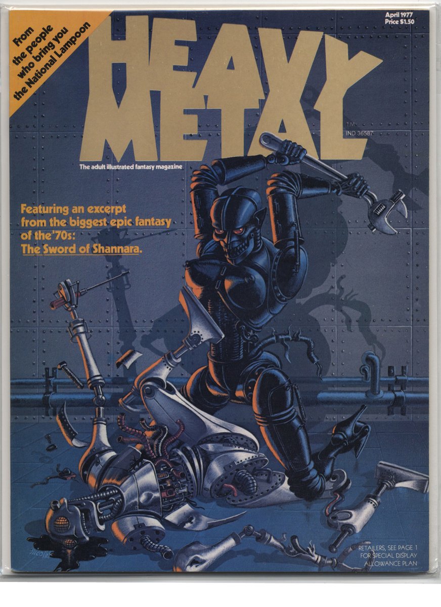 Loston_Wallace's tweet image. #HeavyMetalMagazine #HeavyMetal #RichardCorben #Moebius 
My copy of HEAVY METAL #1.