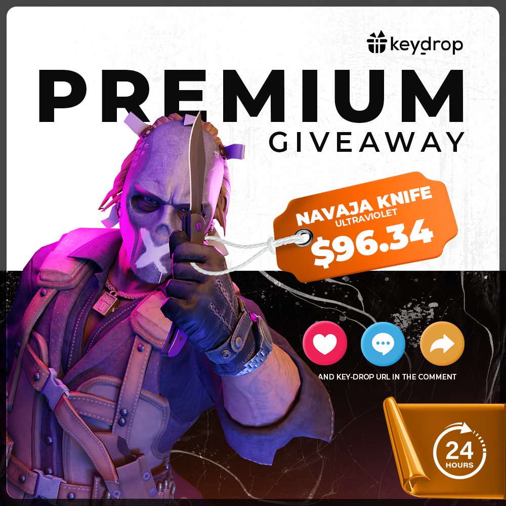 keydropcom's tweet image. Giveaway on Navaja Knife | Ultraviolet 🎁

👊 Just leave ❤️ under the post!
🤝 Follow us!
🔁 Retweet!

⏰ Wait 24 hours!

#freeskins #csgoskinsgiveaway #csgoskinsfree #giveaway #airdrop #csgocases #csgocase #csgocommunity #csgoesport #skins #csgoskins #keydrop #keydropcom