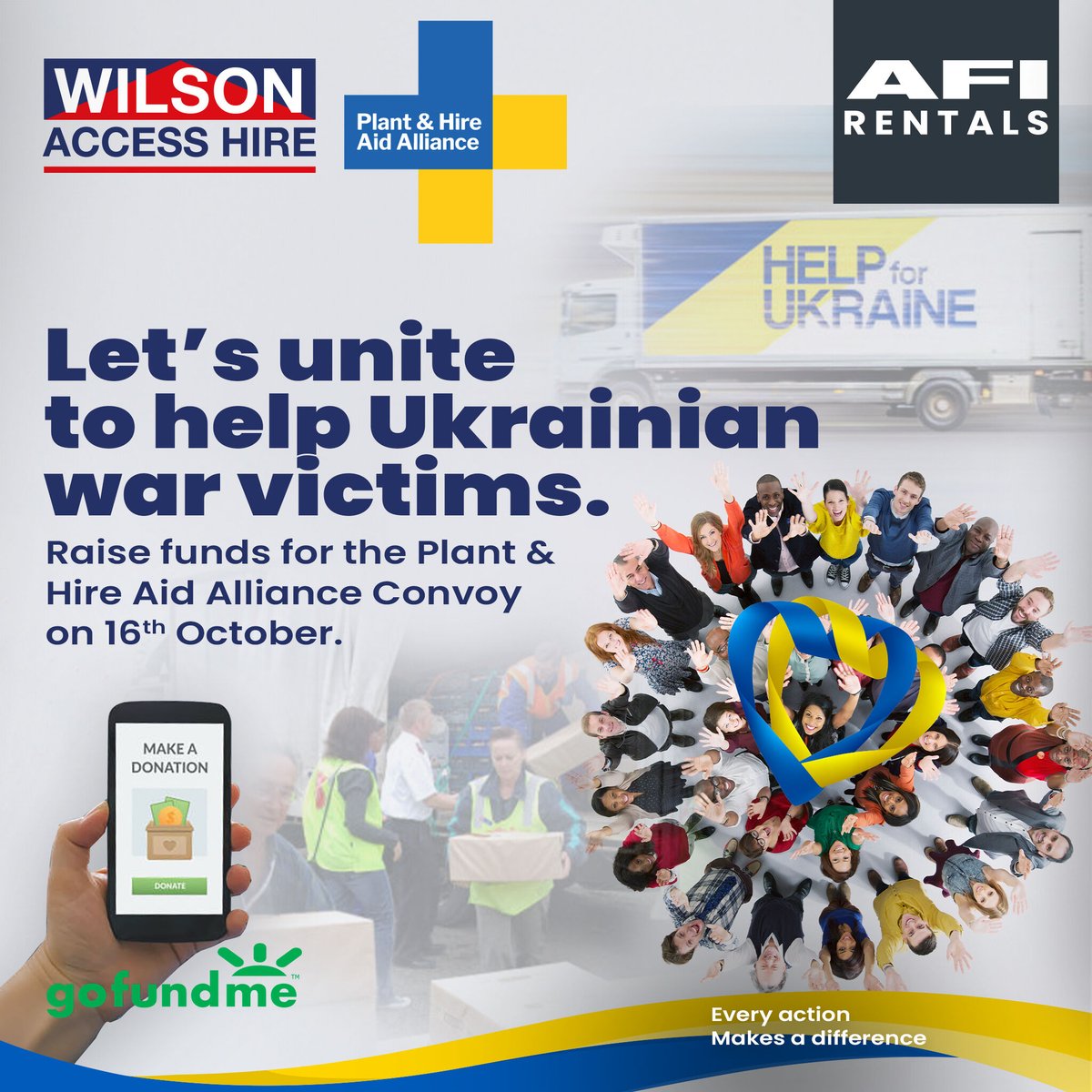 AFIRentals's tweet photo. We'll participate in the upcoming CPA - Construction Plant-hire Association Convoy this October, continuing our commitment to delivering aid to Ukraine.

Click below to donate:  

https://t.co/VFFWNj3F4m

#ukraine #ukrainewar #donation #gofundme #accessplatform https://t.co/NfM9K1pWxk