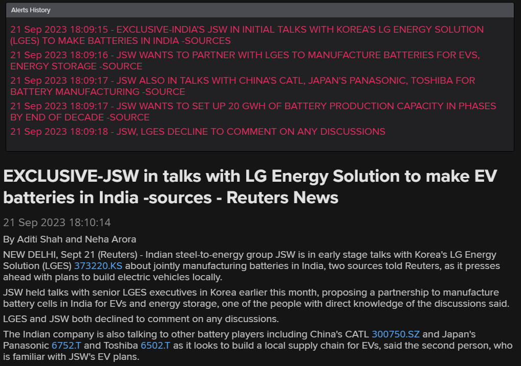 aditishahsays's tweet photo. #OnReuters India's @TheJSWGroup is charging ahead with its EV plans, and has begun talks with LG Energy Solution to build battery cells locally for EVs and energy storage. Scoop with @neha_5 https://t.co/yOSKT6Hjyd
