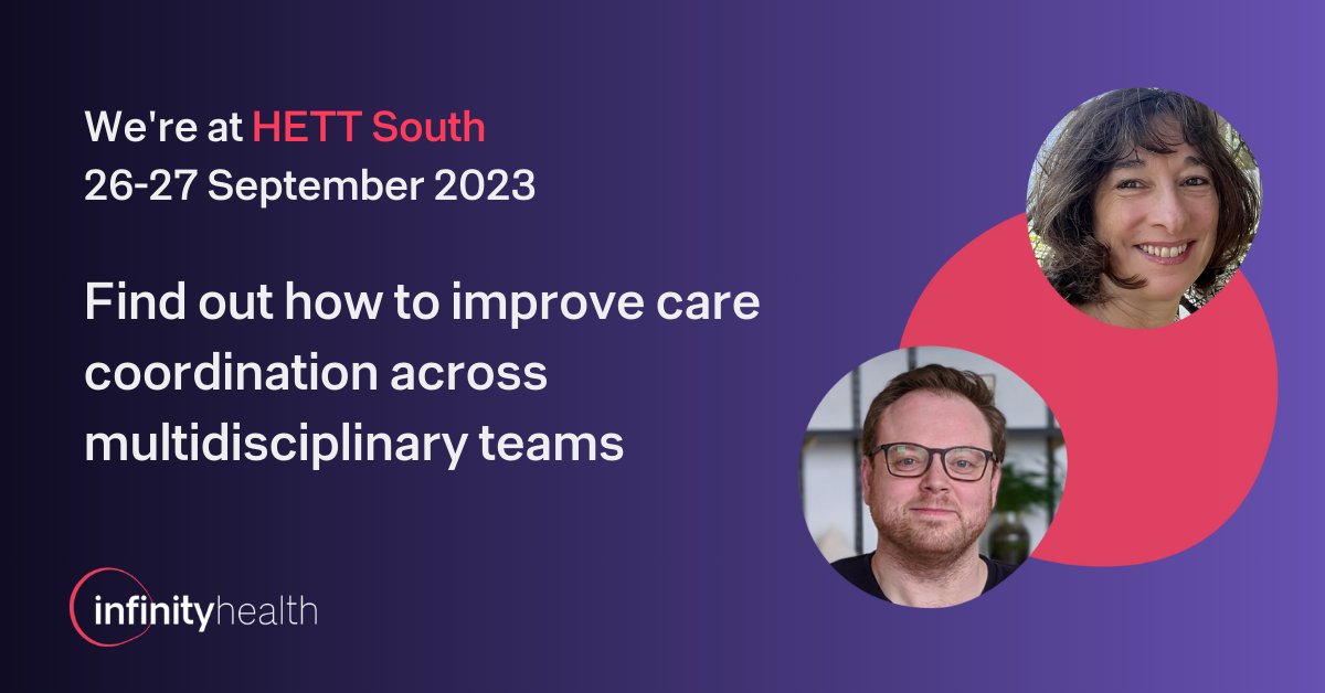 We're at <a href="/HETTShow/">HETT Show</a> next week where we will be sharing how Infinity can support trusts with Patient Flow, Outpatients/PIFU, and Hospital at Home. 

Get in touch if you would like to improve care coordination, increase capacity, and save staff time.