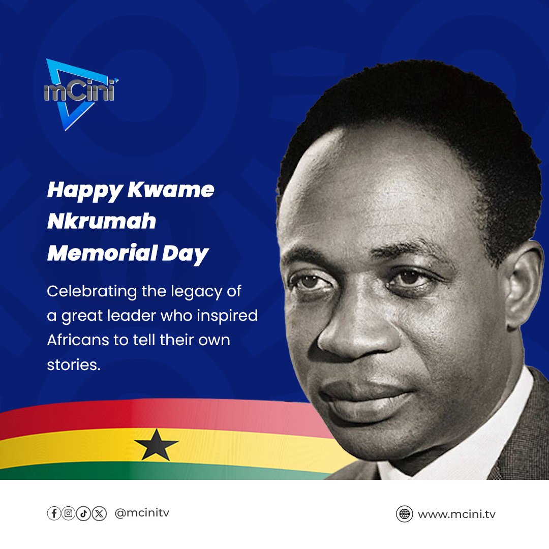 MciniTv's tweet photo. Happy Kwame Nkrumah Memorial Day 🇬🇭
Visit https://t.co/Wyq3UyhaAC to enjoy some hilarious local movies on this holiday 😄
#KwameNkrumahMemorialDay #mCinitv #mCini #cinipapapaaa https://t.co/soEo3kXQKc