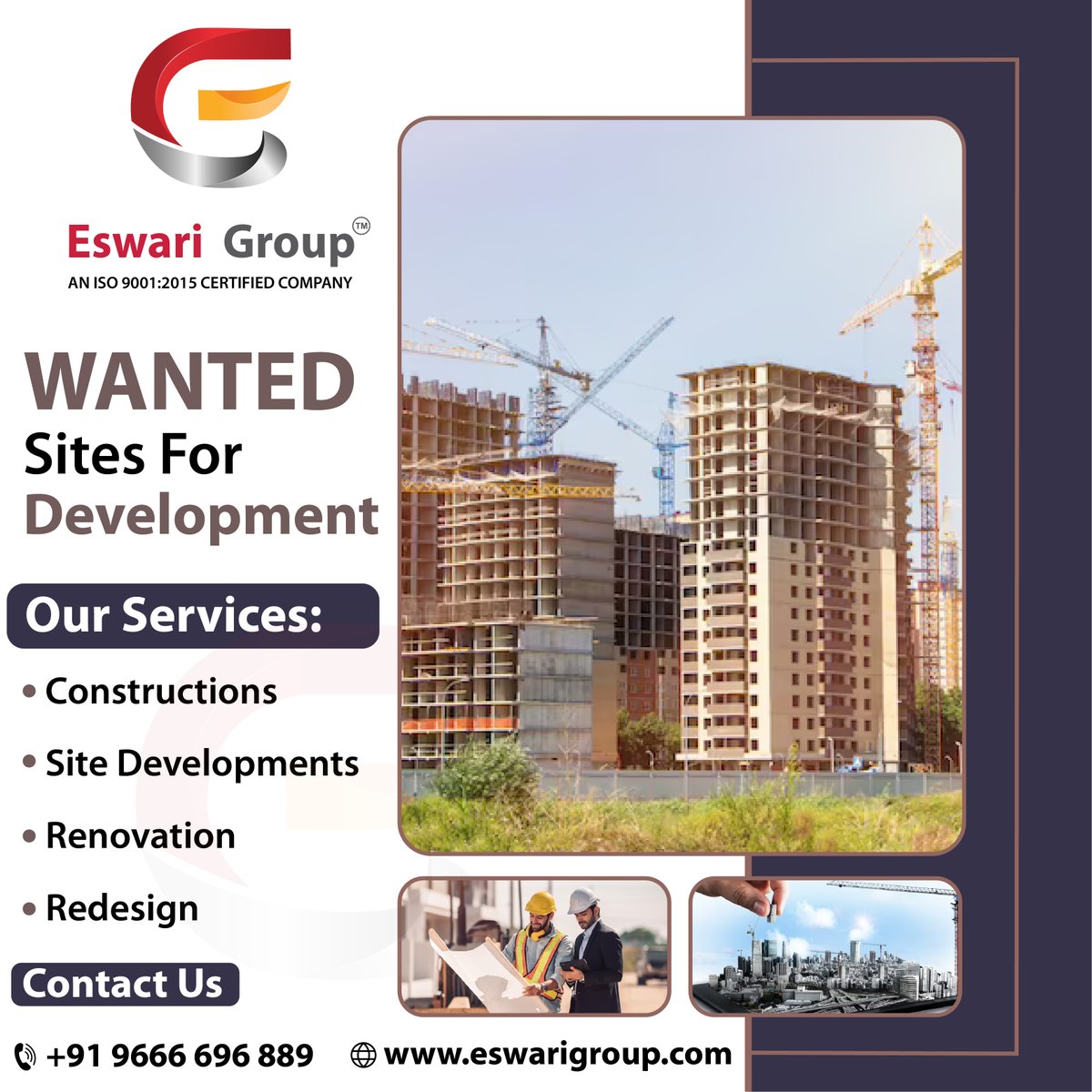 eswari_group's tweet image. Looking for #developmentsites We specialize in #construction, renovations, and redesigns. Contact us today and get started on your next development project!
Phone: 9666696889
Website:eswarigroup.com
#ESWARIGROUP #topconstructioncompanies #WANTEDSITEFORDEVELOPMENT