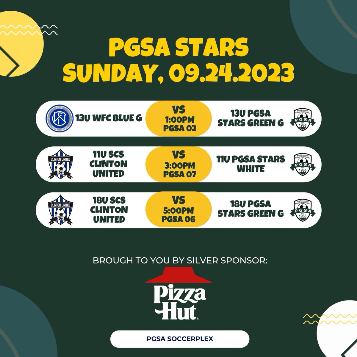 🚨SUNDAY SUNDAY SUNDAY🚨 we have matches at The Plex.!!⚽️⚽️Weather looks better 👀. 

Stay tuned to your team communications and SM channels for any updates/changes