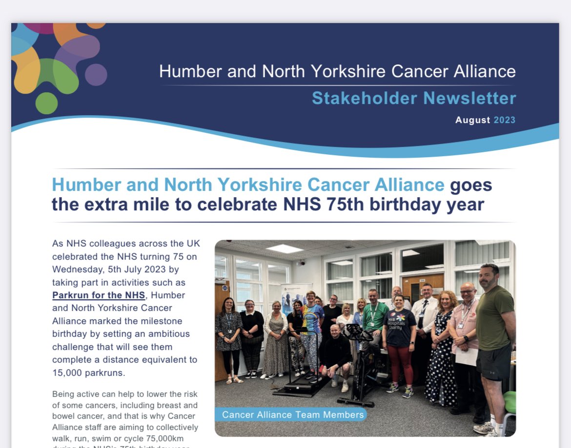 Humber and North Yorkshire Cancer Alliance (@hnycancer) on Twitter photo If you would like to find out more about the work of the Alliance, you can:
💻 Visit hnycanceralliance.org.uk
📲 Follow us on Facebook (<a href="/HNYCancer/">Humber and North Yorkshire Cancer Alliance</a>)
You can also sign up to our newsletter distribution list by emailing comms.hnycanceralliance@nhs.net If you would like to find out more about the work of the Alliance, you can:
💻 Visit hnycanceralliance.org.uk
📲 Follow us on Facebook (<a href="/HNYCancer/">Humber and North Yorkshire Cancer Alliance</a>)
You can also sign up to our newsletter distribution list by emailing comms.hnycanceralliance@nhs.net