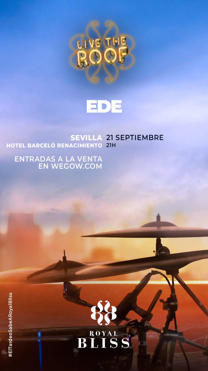 ⚡️Atención Sevilla⚡️

Debido a la previsión de lluvia para esta noche el concierto de <a href="/soy_ede/">ede</a> se celebrará en el Salón Giralda del Barceló Sevilla Renacimiento.